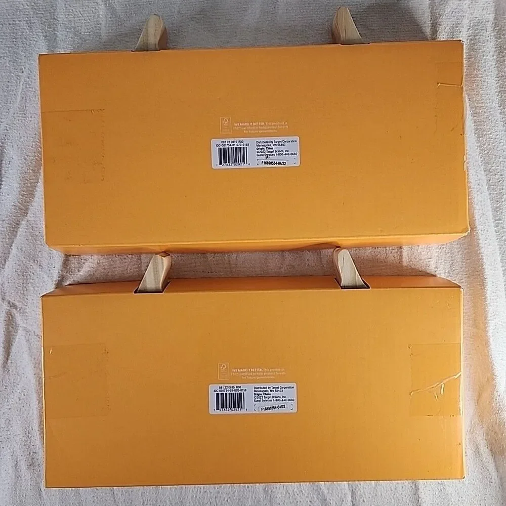 Wooden Pumpkins 2 Sets Of 2 Unfinished Coaster Decoration Target Brands 2022 NIP